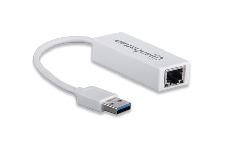 Manhattan 506847 - USB 3.0 - RJ-45 - Männlich/Weiblich - Weiß