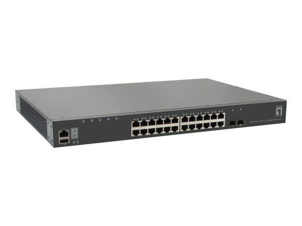 LevelOne GTL-2881 - Switch - L3 Lite - managed - 24 x 10/100/1000 + 2 x 10 Gigabit SFP+ (Uplink)
